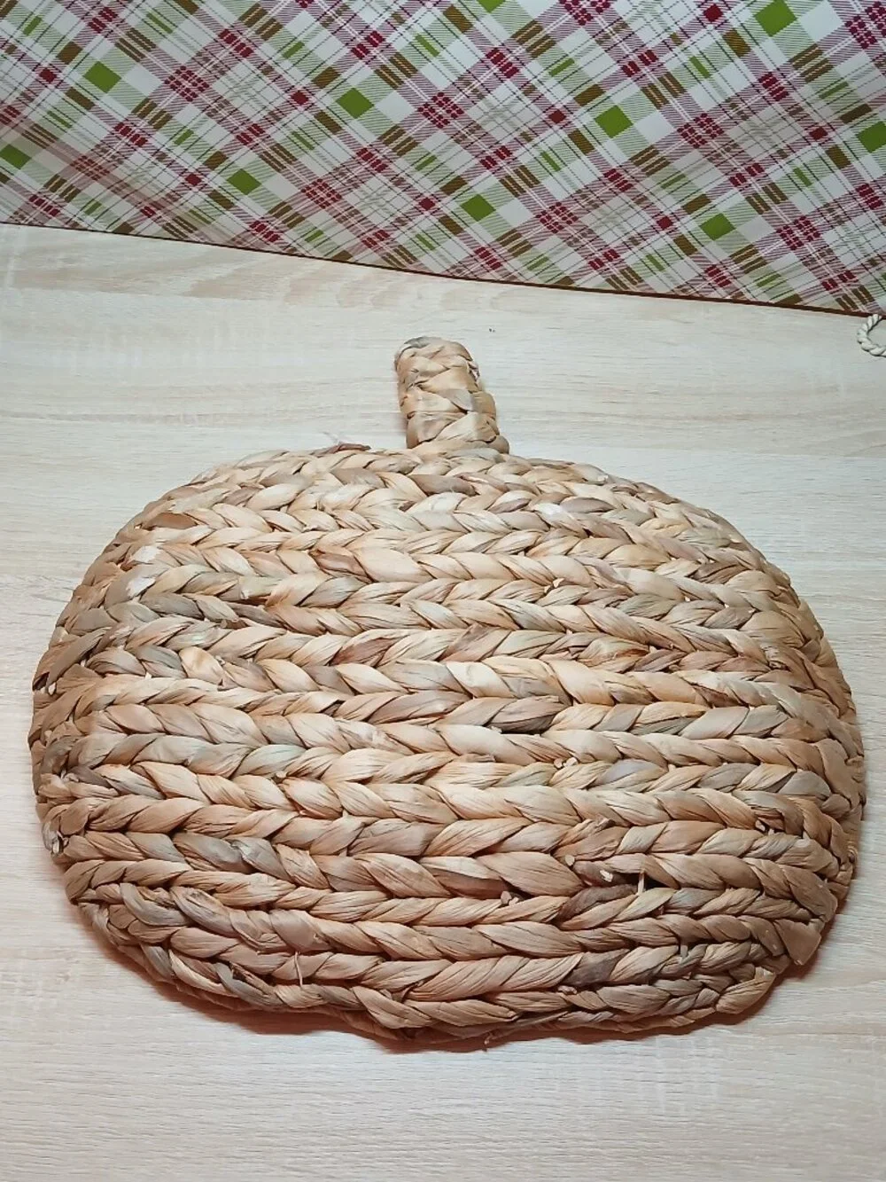 NWT Fall Autumn 2025 Hobby Lobby Pumpkin Shaped Hyacinth Tray Woven Basket
